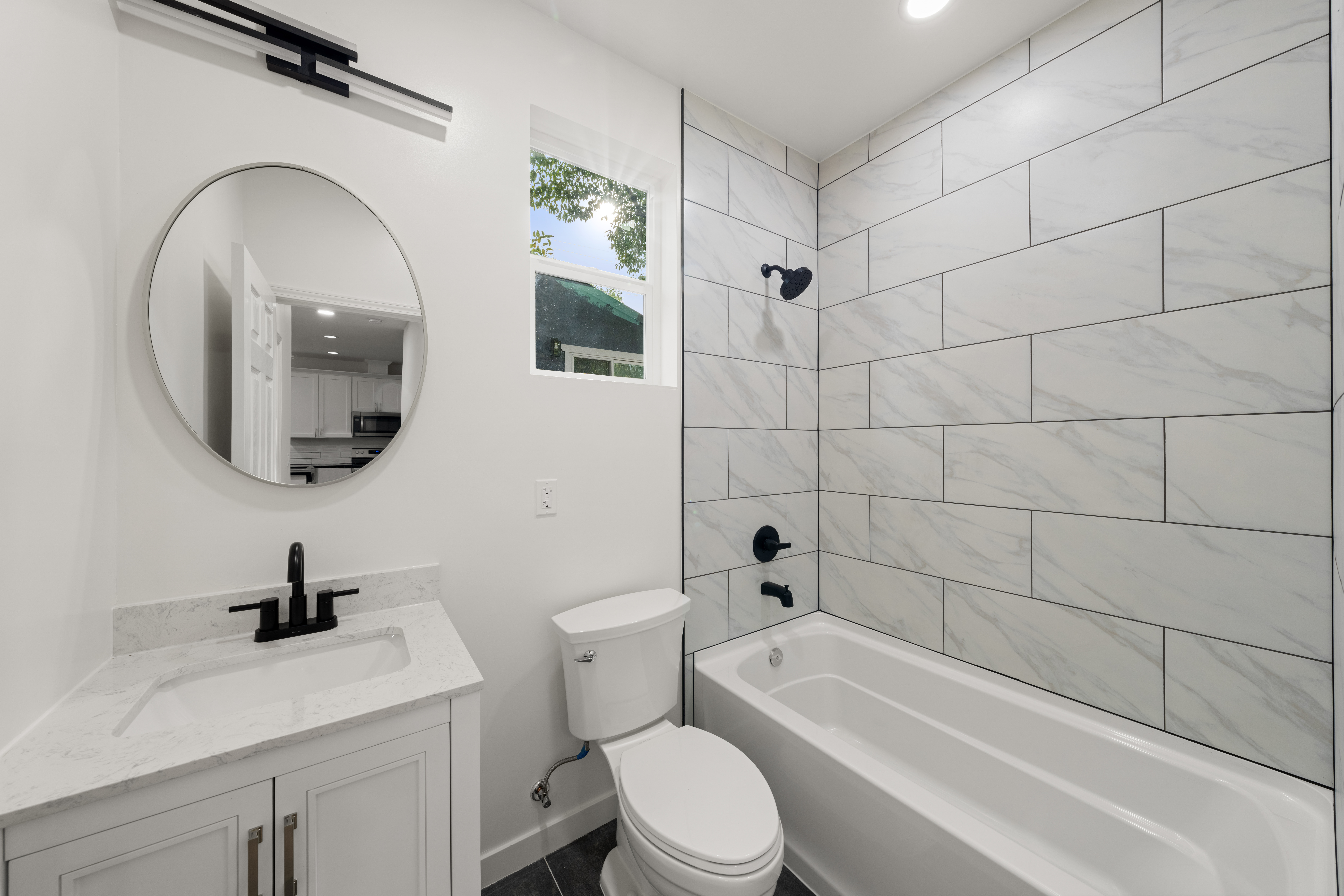 Fair Oaks ADU bathroom marble