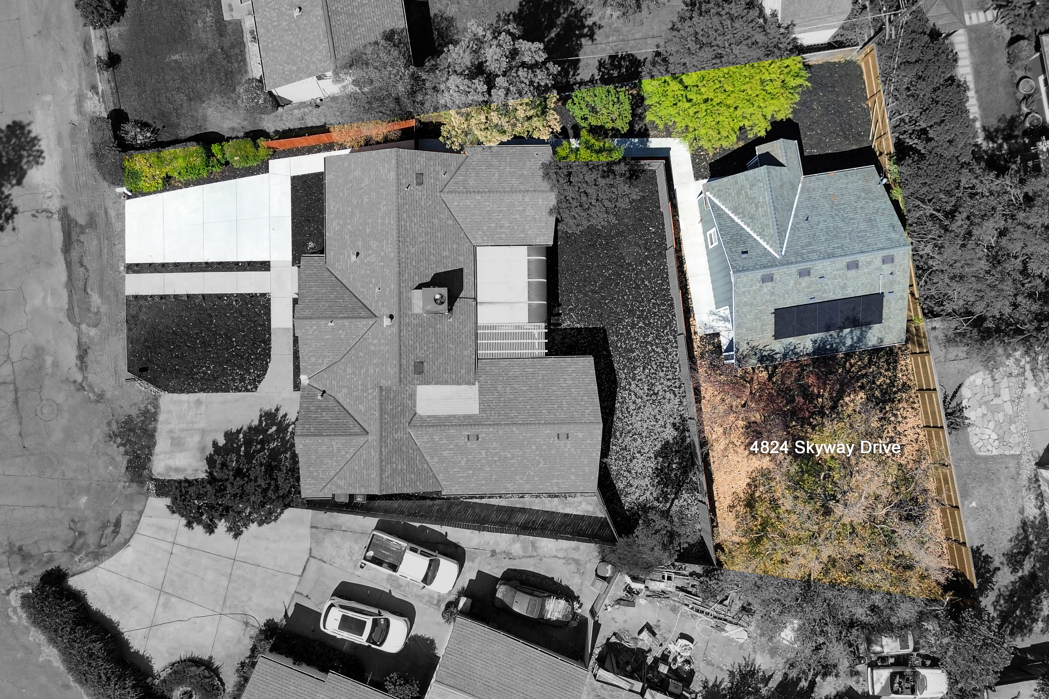 Fair Oaks ADU aerial drone view